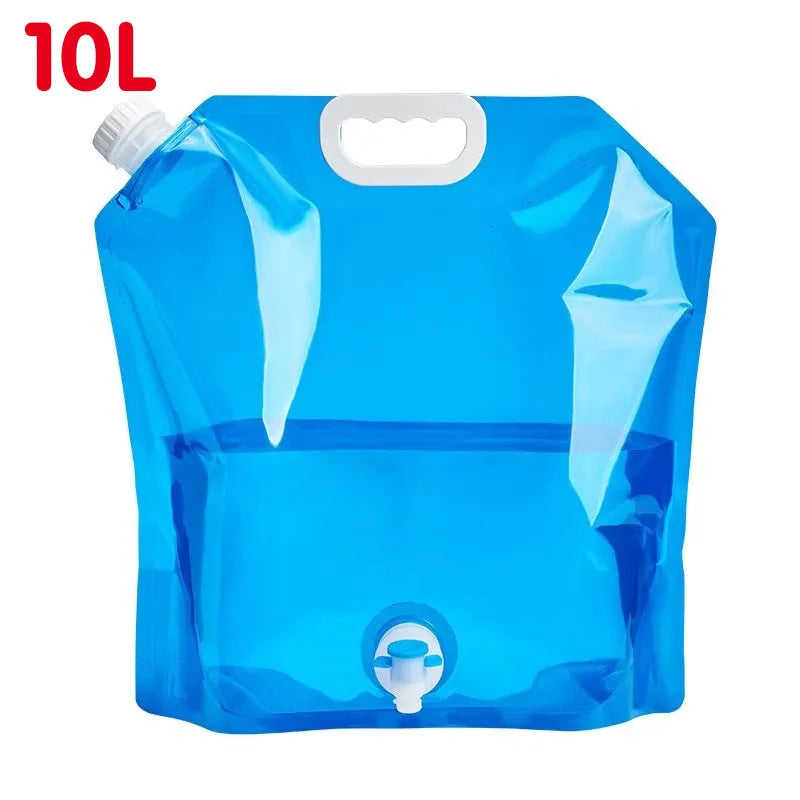 1/3/5Pcs 10L Camping Water Bag Portable Folding Water Bucket Large Water Container Outdoor Travel Collapsible Pouch Can Oasis Select Blue