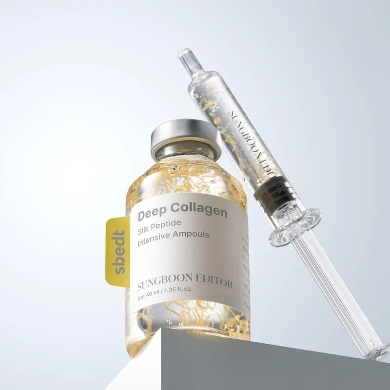 Korean Sbect Facial Skin Care Set - Collagen Silk Peptide Ampoule, Boosting Cream Serum, Retinol Capsule, Revitalizing, Brighten Oasis Select