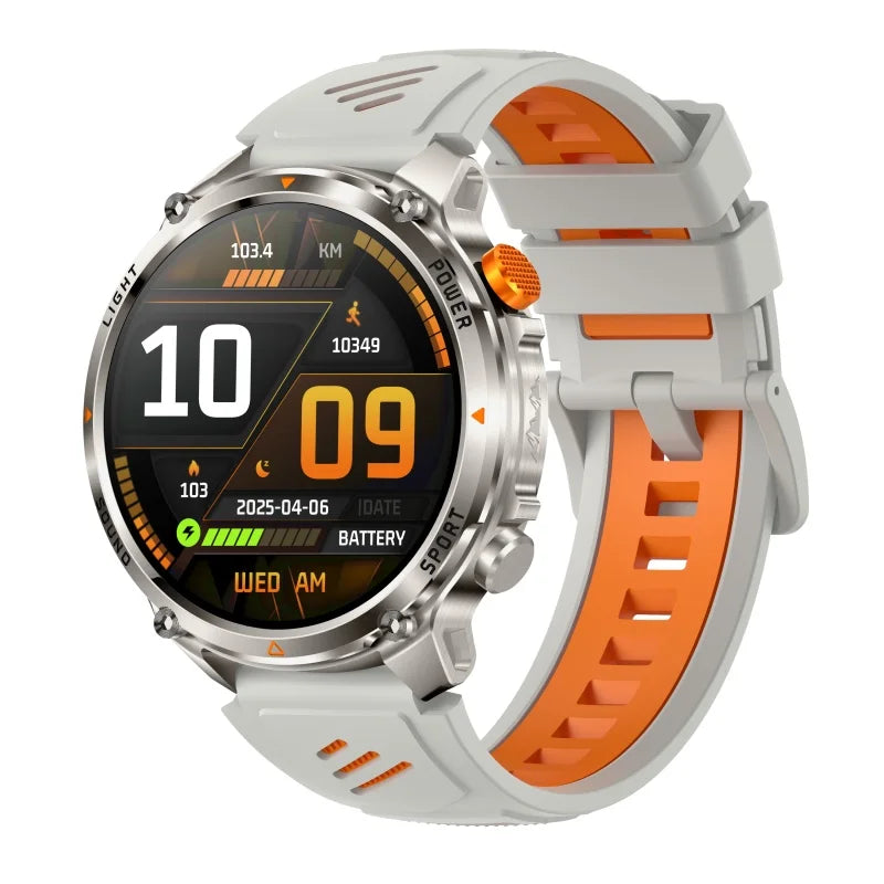 Smart Watches Waterproof Men BT Call Compass LED Flashlight Outdoor Smartwatch Health 100+ Sports Fitness 1100mAh Large Battery Oasis Select SVSOS