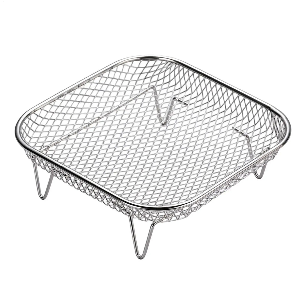 Air Fryer Rack Stainless Steel Stackable Grill Food Dehydrator Basket Air Fryer Accessory Cook Several Food Mesh Basket Oasis Select