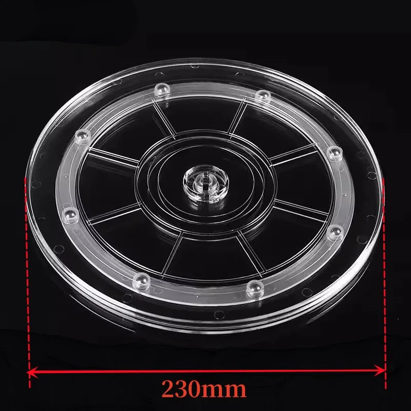 Turntable Acrylic 360 Rotating Display Stand Transparent Round Base Lazy Susan Jewelry Decor Swivel Plates Furniture Hardware Oasis Select 9 inch