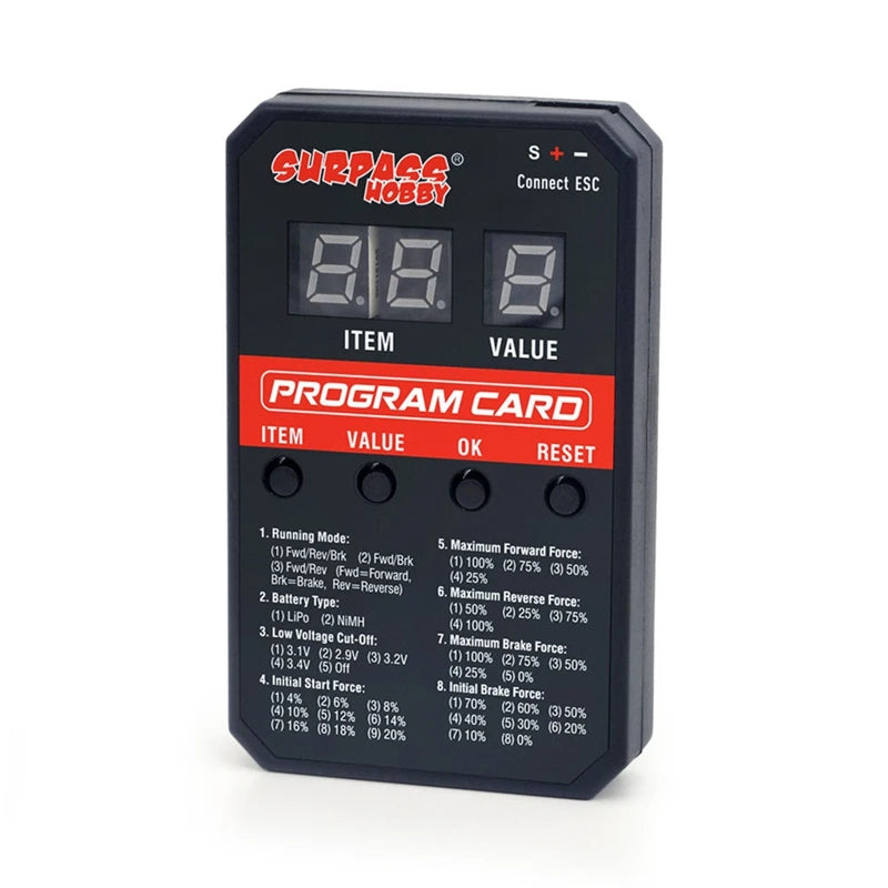 WISH SURPASS HOBBY V2 LED Program Card RC Car For 50A/60A/ 80A/90A/110A/130A/160A Brushless ESC Electronic Speed Controller RC C Oasis Select
