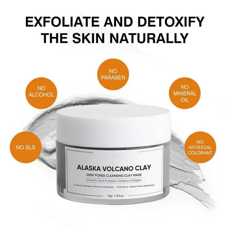 Face Cleansing Mud Mask Deep Cleansing Volcanic Mud Mask For Face Skincare Natural Dead Sea Mud Mask Smearing Volcanic Mud Oasis Select