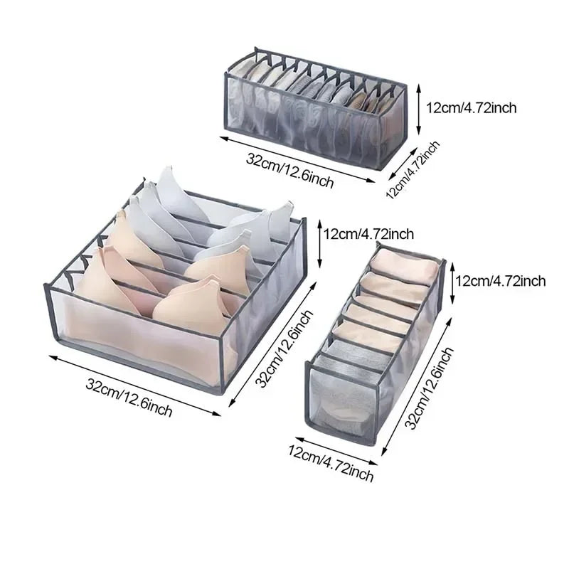 Folding Storage Pouch Laundry Organizer in The Closet Underwear Drawers Storage Bedroom Cabinet Socks Bra Storage PantsOrganizer Oasis Select