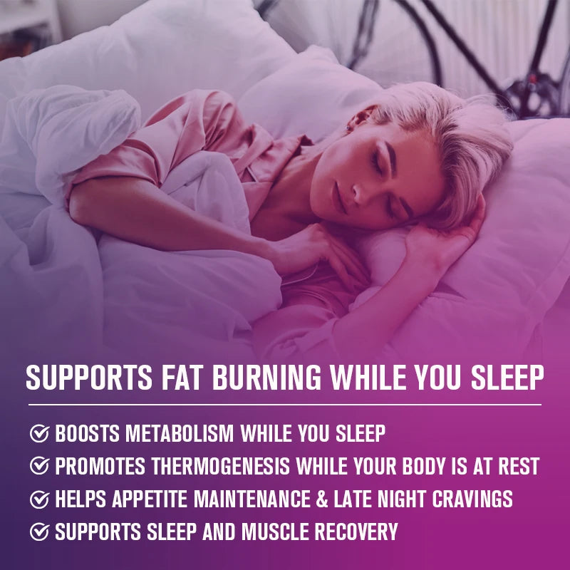 BEWORTHS 120pcs Night Time Fat Burnner Capsule for Women and Men Loss Weight Management Weight Slimming Tool Detox Burning Fat Oasis Select