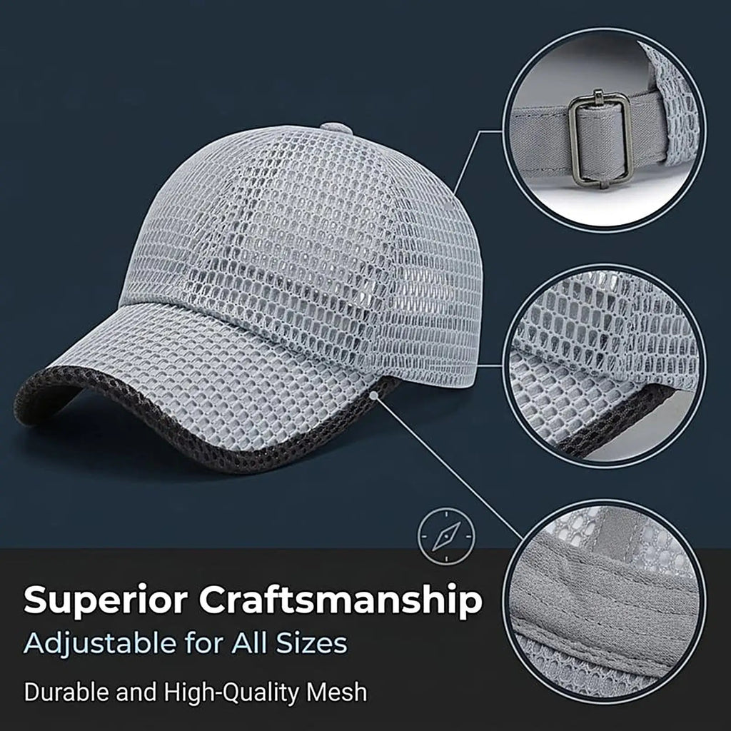 Mesh Baseball Caps Breathable Summer Caps Dad Hat Outdoor Fishing Hats for Men Women Outdoor Sports Hiking Walking sport Hats Oasis Select