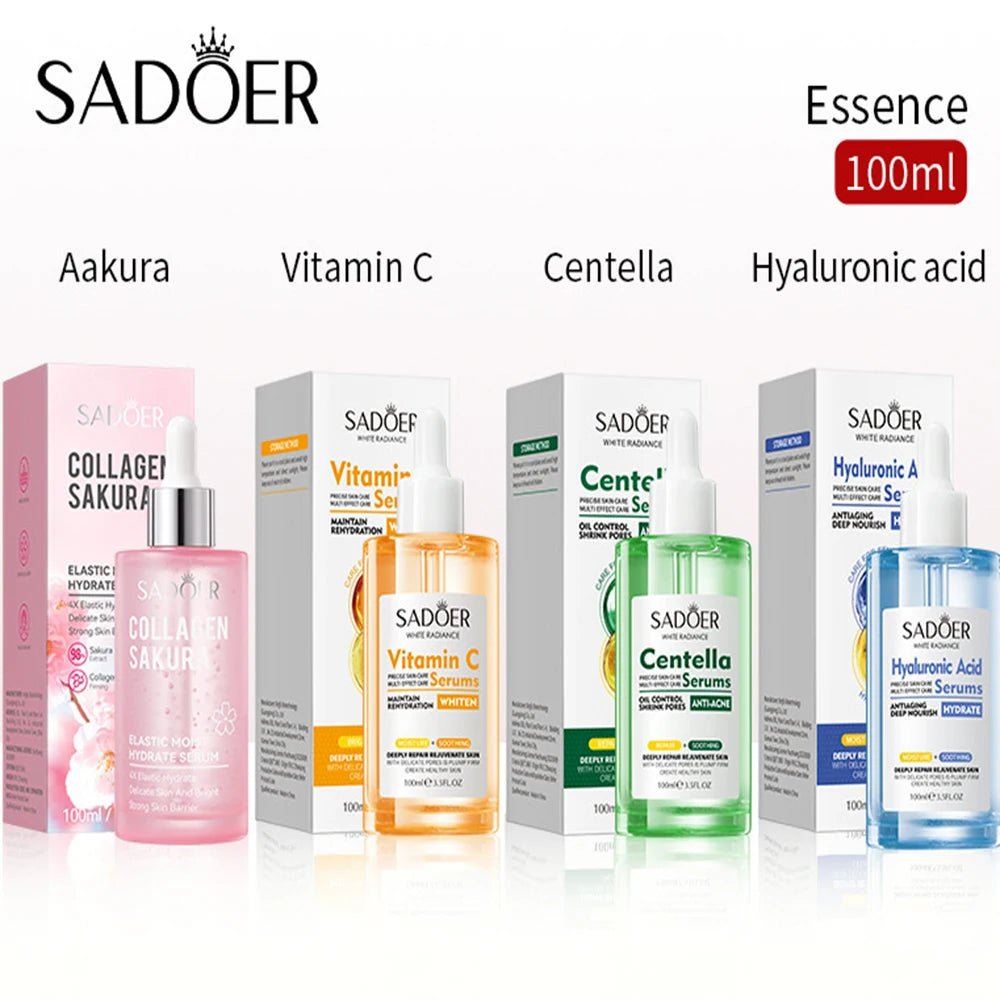 SADOER Centella Sakura Vitamin C Hyaluronic Acid Serum 100ml Facial Serum Oasis Select Hyaluronic acid