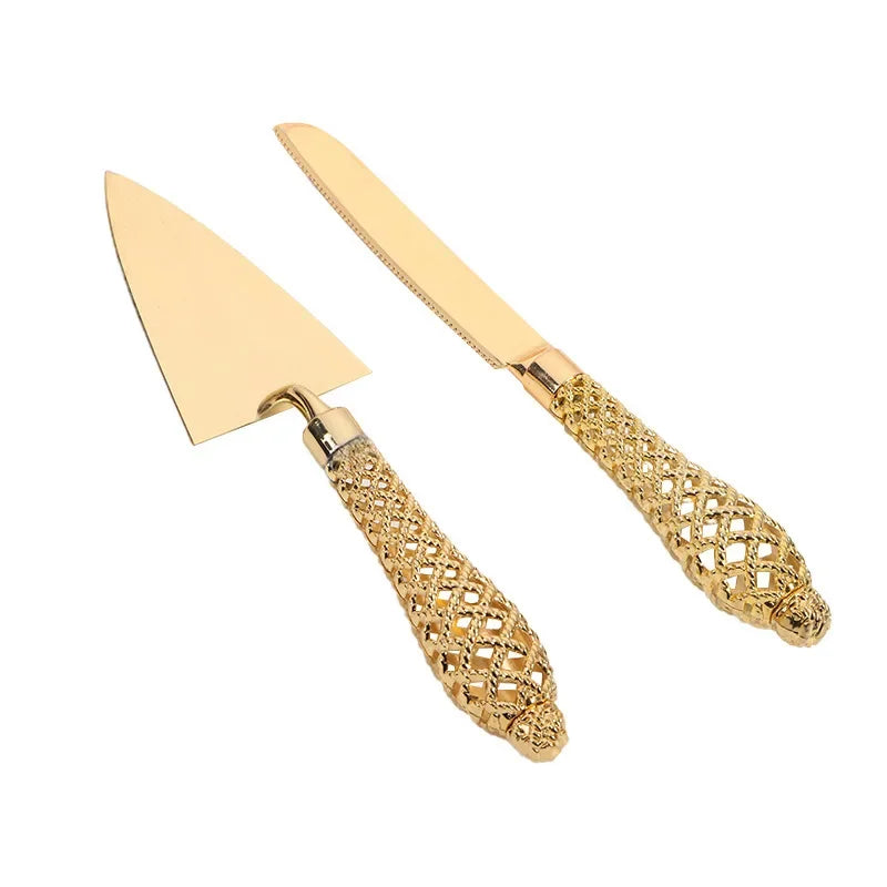 2Pcs Wedding Cake Knife and Shovel Pizza Bread Knife Wedding Supplies Cake Knife Triangle Bread Shovel Baking Tools Oasis Select