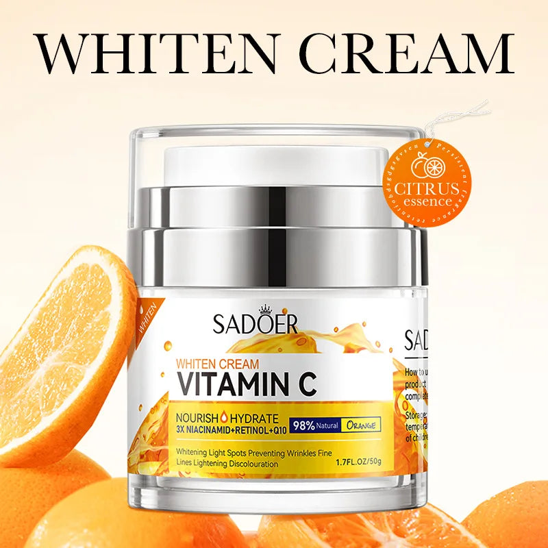 Retinol & Vitamin C Brightening Face Cream – Whitening Moisturizer Brightening Face Cream Oasis Select