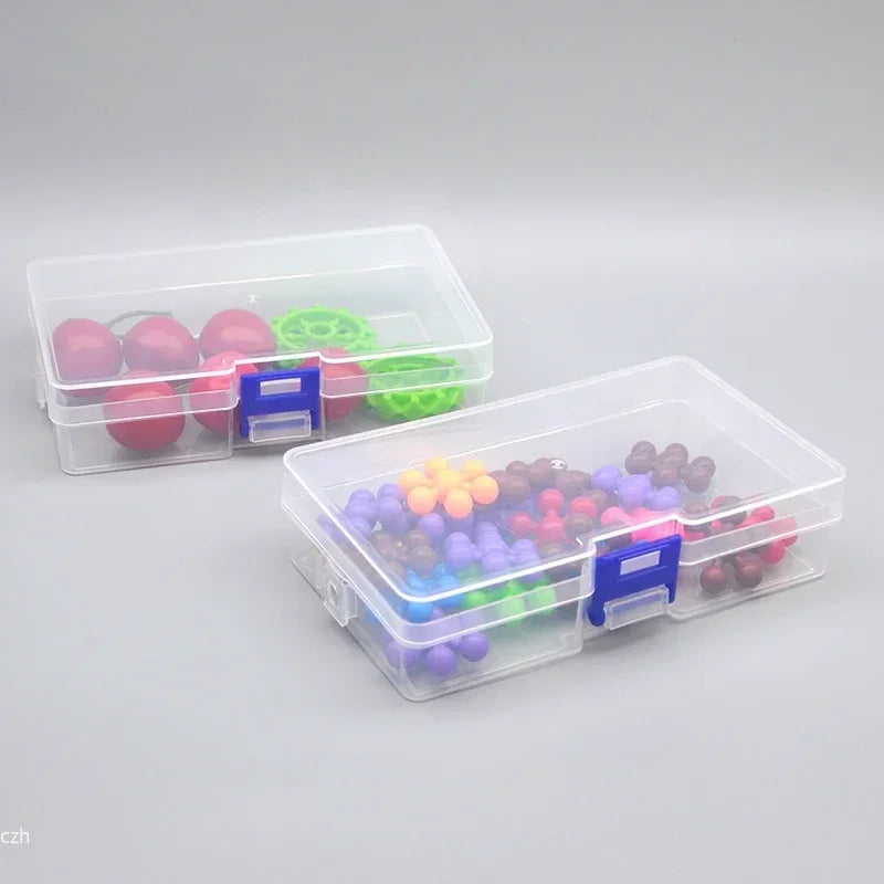 Set of 5 Clear Plastic Storage Boxes | Small Item Organizers Plastic Storage Boxes Oasis Select