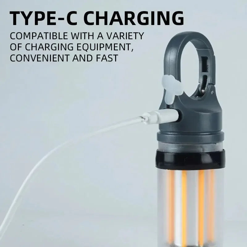 Rechargeable LED Portable Light Super Bright Flashlight Camping Light Work Light 5 Lighting Modes Waterproof Outdoor Light Oasis Select