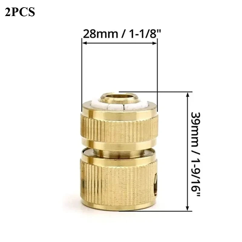 4-point Water Pipe Quick Connector Copper High Pressure Coupling for Water Gun Adapter Joints Garden Irrigation Accessories Oasis Select 3 PCS