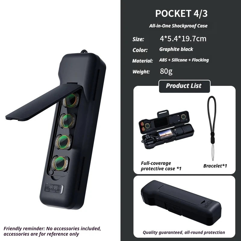 DJI Osmo Pocket 4/3 Accessories Kit – Case, Mount & Tripod