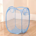 Folding Household Laundry Storage Basket Mesh Dirty Clothes Storage BasketToy Storage Bag Household Storage Bucket Oasis Select SKY BLUE