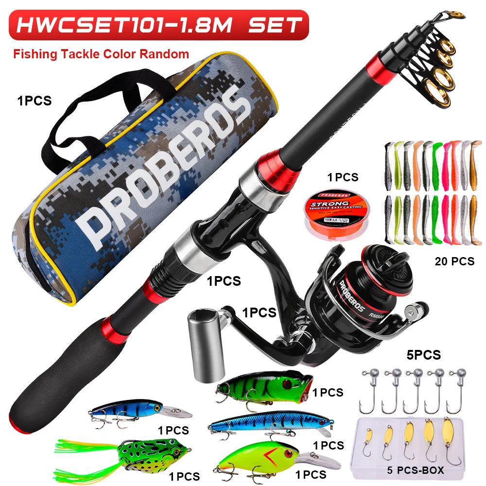 Luyahai fishing rod set, long throw spinning wheel fishing gear bag combination, complete set of carbon rod ultra light and ultr Oasis Select