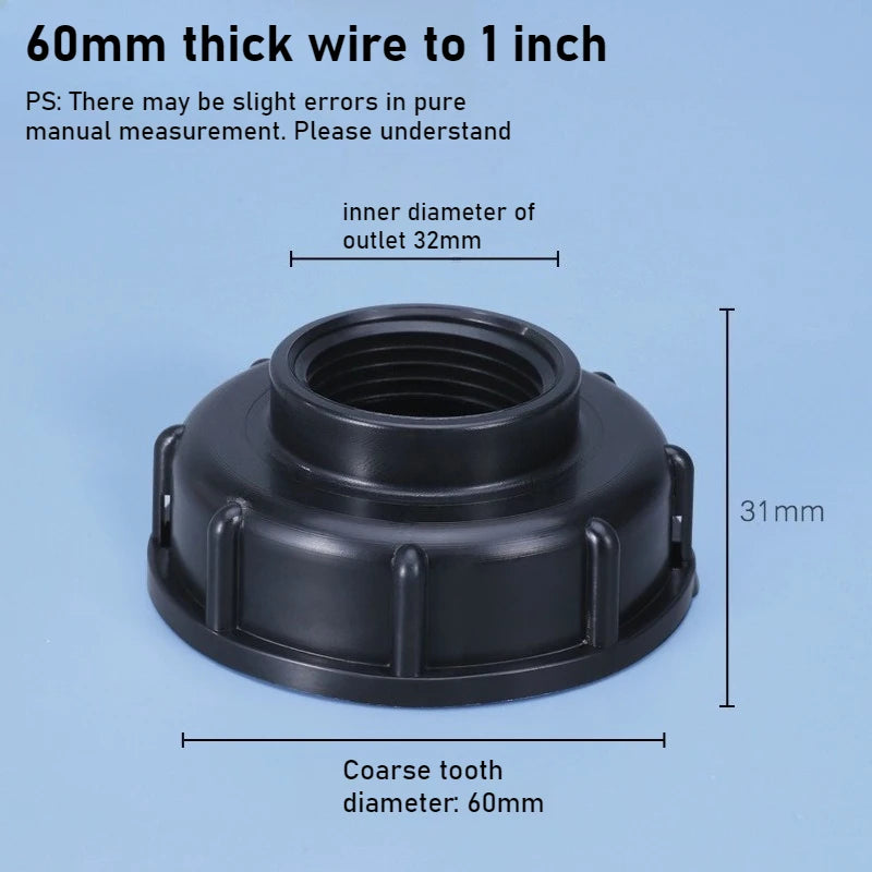 Valve 1000 Liter IBC Ton Barrel Accessories Variable Diameter Joint 4 Minutes 6 Minutes 1 Inch Internal Thread Straight Joint Oasis Select S60X6 to 1 inch A 1pcs