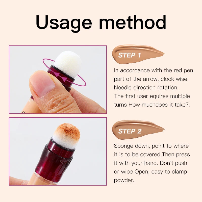 SADOER Sponge Tip Concealer – Full Coverage Liquid Foundation
