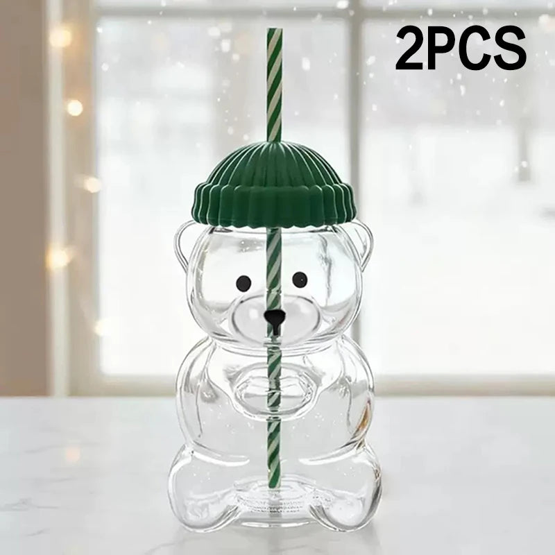 Hot Sale 2025 Creative Cute Bear Coffee Cup Cartoon Bear Shaped Coffee Cup Cute Bear Cup Transparent Oasis Select A2