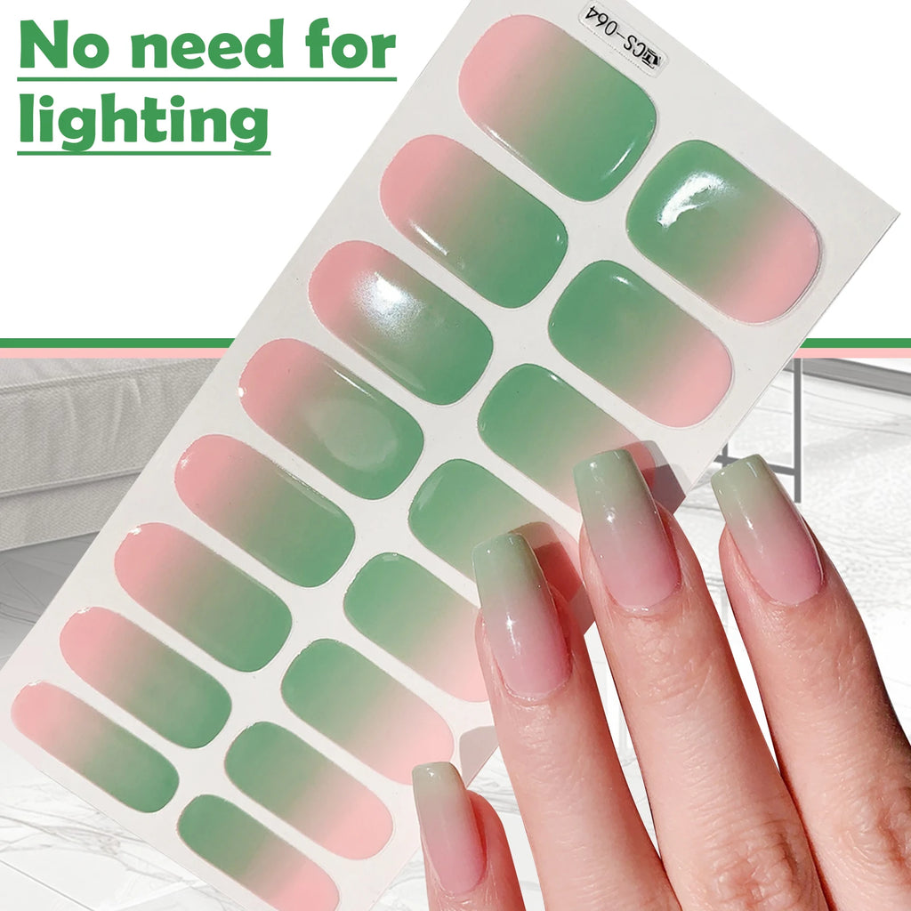 Gradient Ombre Nail Wraps – No-Lamp French Nail Stickers Nail Art Stickers Oasis Select