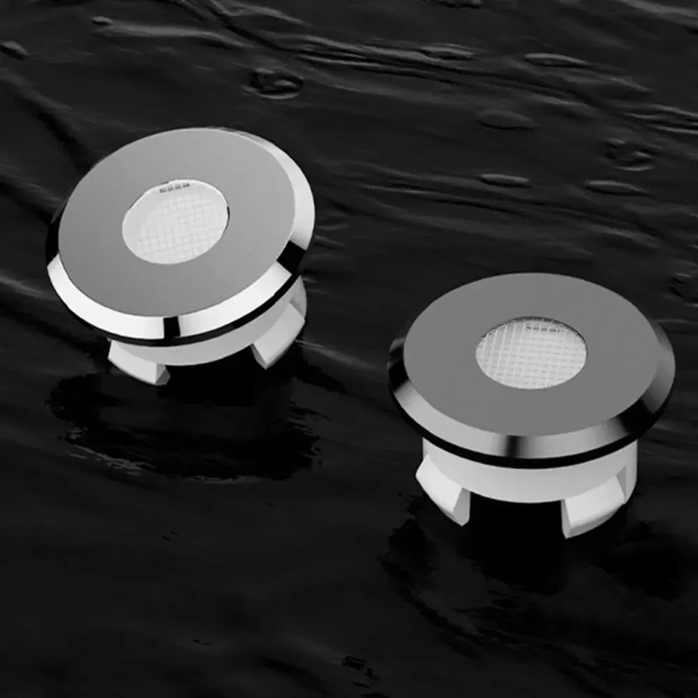 Portable Stainless Steel Sink Overflow Covers Round Replacement Sink Hole Cover Tub Drain Stopper Kitchen Bathroom Supplies Oasis Select