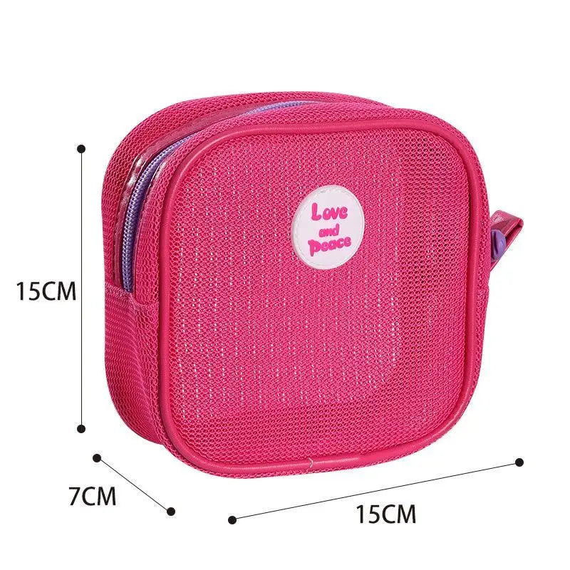 Portable Mesh Cosmetic Bag – Breathable Travel Makeup Pouch Mesh Cosmetic Bag Oasis Select MR-02