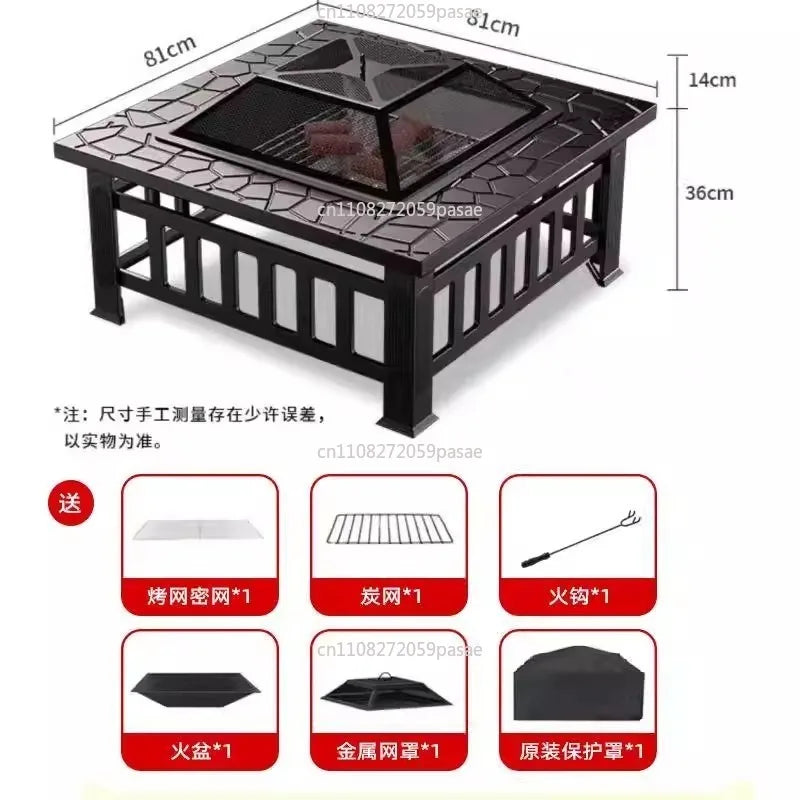 Stove for Making Tea in The Surrounding Stove Full Set BBQ Outdoor Courtyard Square Stove Oasis Select B
