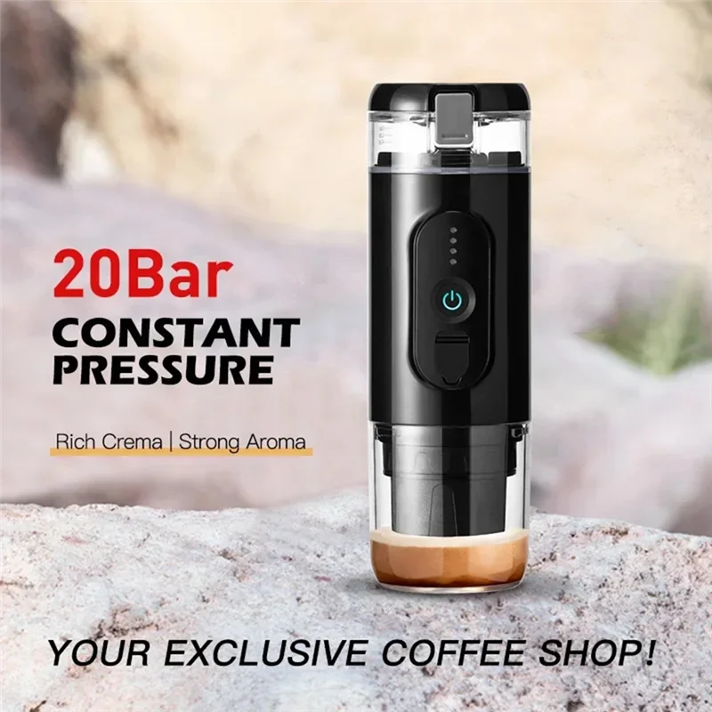 Portable 20-Bar Espresso Machine 7500mAh Wireless | Travel & Home