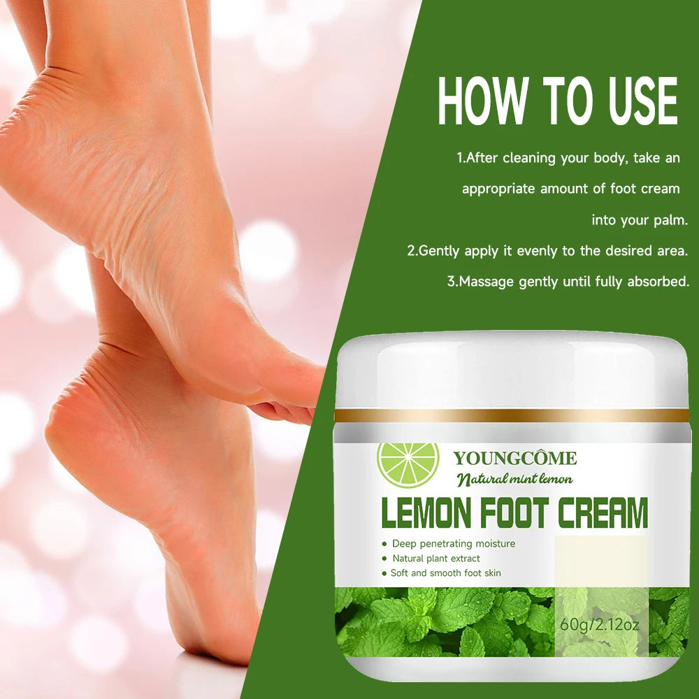 YOUNGCOME Lemon Foot Cream – Heel Repair & Moisturizer 60g