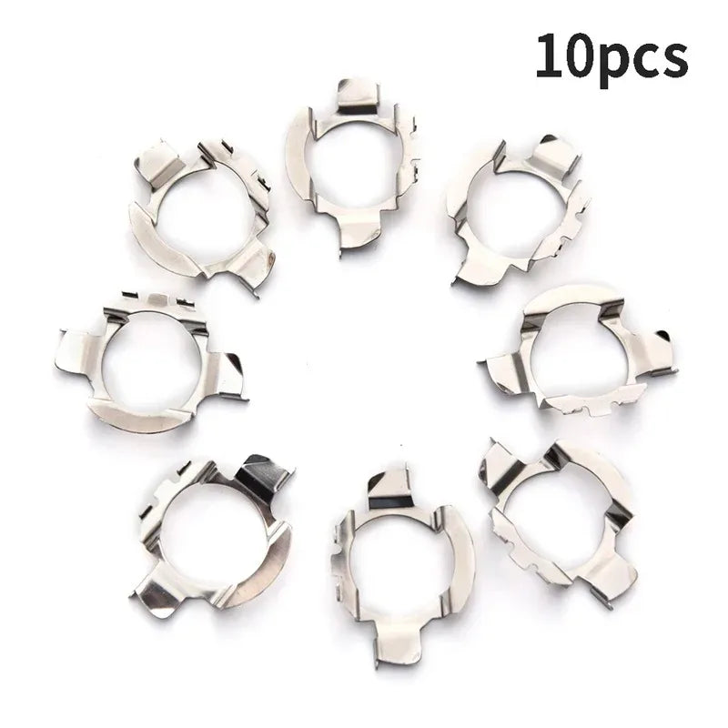 10Pcs H7 Adapter Headlamp Socket Car Led Bulb Holder Lamp Base For D101 High Temperature Resistant Stainless Steel Material Oasis Select