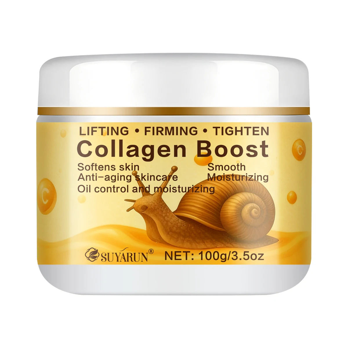 SUYARUN Collagen Boost Cream – Snail & Retinol Moisturizer Face Moisturizer Cream Oasis Select 100g