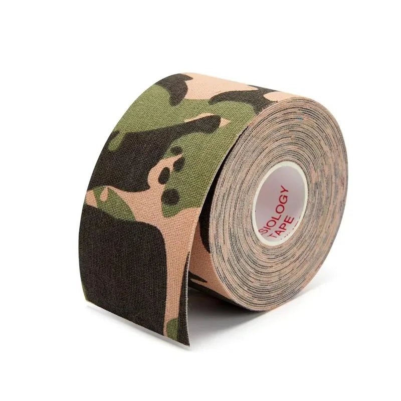 1pcs Sports Waterproof Kinesiology Tape Athletic Bandage Muscle Recovery Protector Strapping Pain Relief Tennis Gym Elastic Wrap Oasis Select Green Camo 10CM