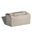 PU Leather Napkin Holder Tissue Bag Foldable Paper Organizers Box Oasis Select White