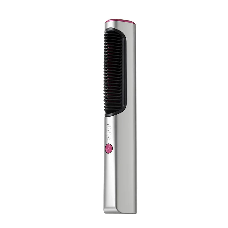 New pocket hair straightening comb, mini straightening bangs comb, wireless, portable, styling, non-damaging hair straightener Oasis Select Gray