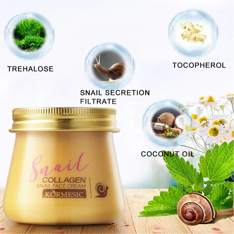 Snail Collagen Face Cream – Firming & Brightening Korean Skincare Face Moisturizer Cream Oasis Select