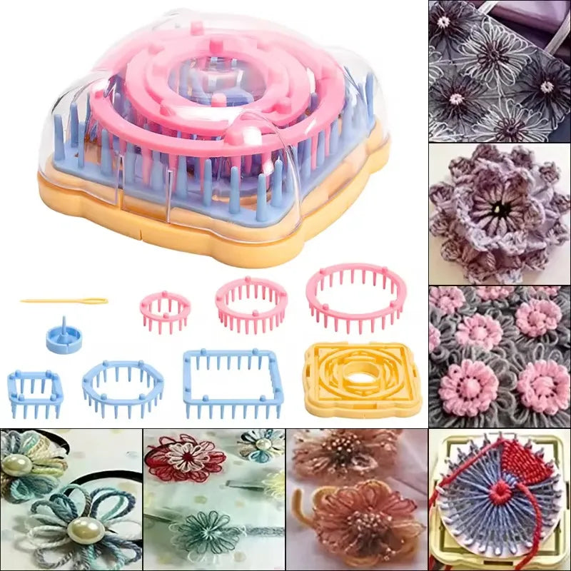 Creative DIY Weaving Craft Kit Lightweight Plastic Loom Tool Set Beginner Friendly Handcraft Accessories for Knitting Flowers Oasis Select