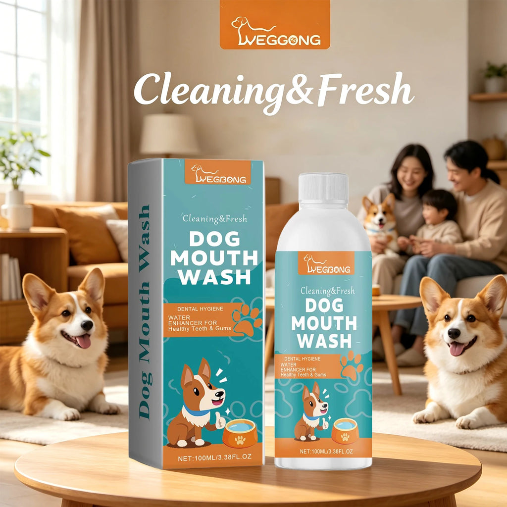 Pet Mouthwash for Dogs Cleans Teeth Freshens Bad Breath Removes Tartar Reduce Odor Daily Oral Hygiene for Dogs Oral Care Oasis Select