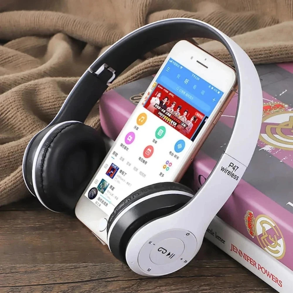 P47 Wireless Headphones Bluetooth 5.0 Earphones Foldable HIFI Stereo Bass for Music Gaming Kid Girl Earphone for Smartphone Oasis Select