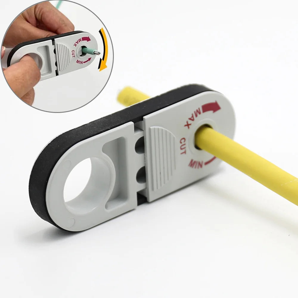 Universal Network Wire Stripping Tool for Cat5E, Cat6,Cat7, Cat8 - Coaxial Cable Stripper, Pocket Cable Stripper Tool Oasis Select