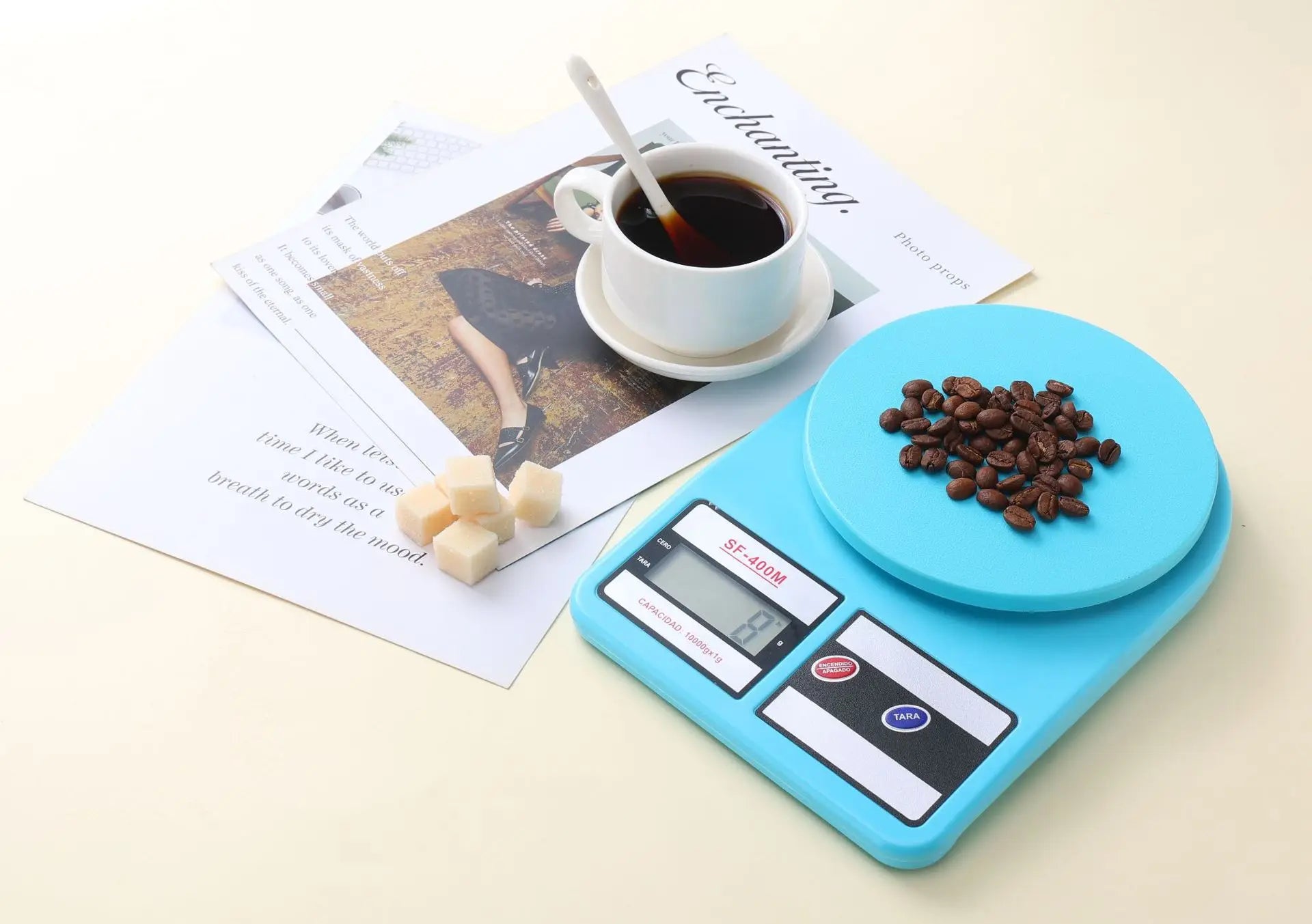 10kg Digital Kitchen Scale in Vibrant Colors - Precision Gram Measurement for Home Baking, Compact Food Scale Oasis Select blue