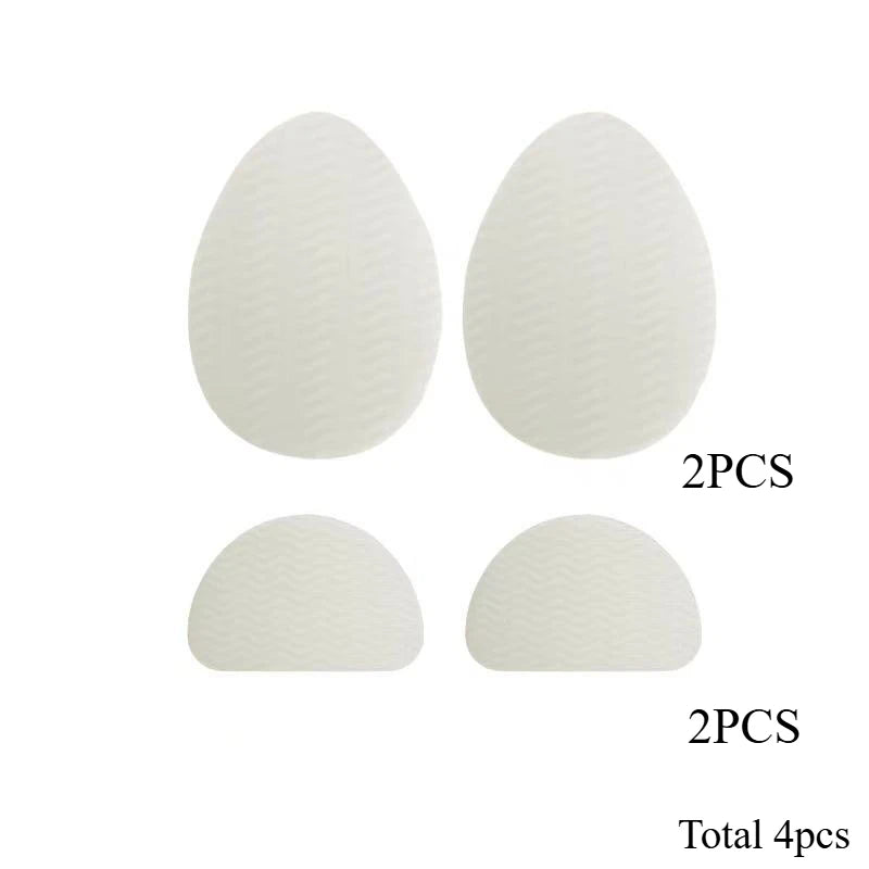 4 pieces of anti slip rubber shoe sole pads - can enhance stability, noise reduction, and protect shoe insoles Oasis Select Transparent