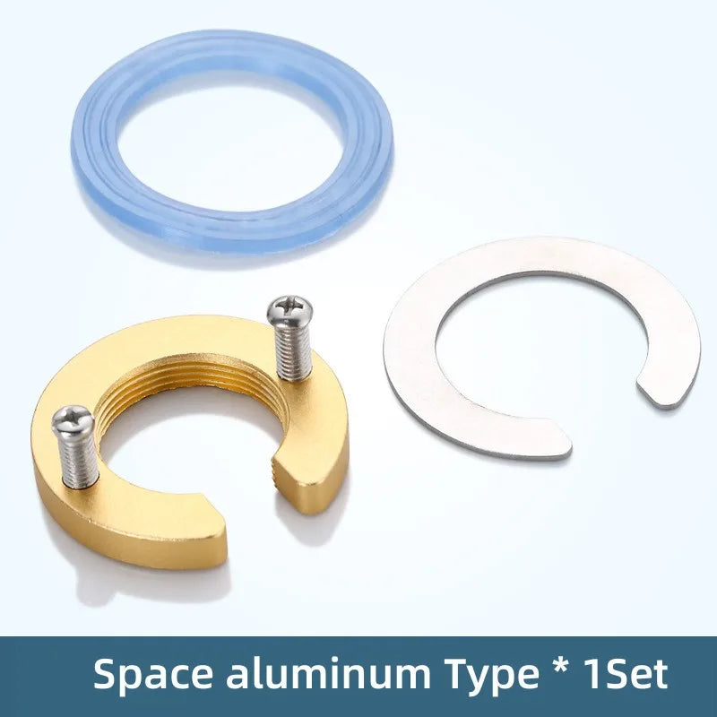 C Type Tap Faucet Anti-loosing Nut Cap Kitchen Fixing Fitting Kit Home Wash Basin Tool Fastening Circlip Washer Fixture Parts Oasis Select space aluminum