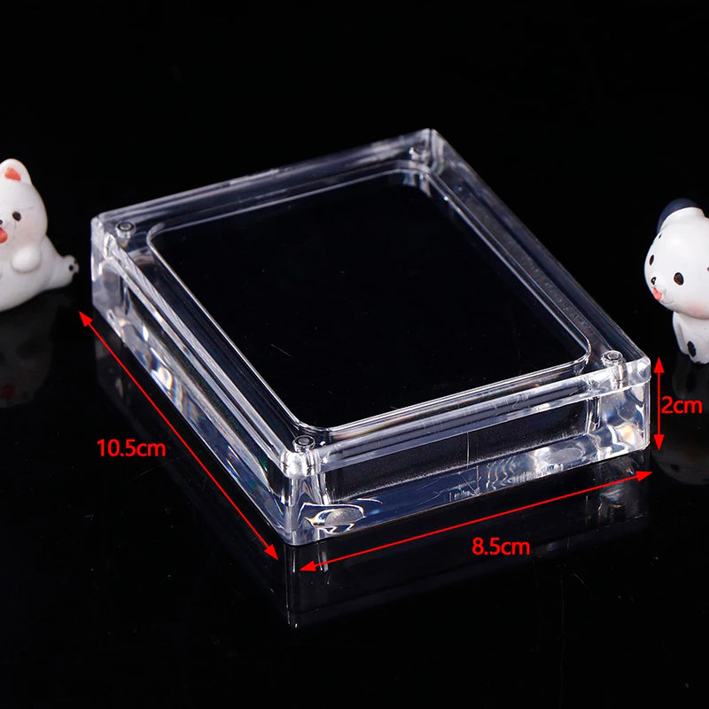1PC Acrylic Jewelry Display Box Transparent Multi-Function Magnetic Lid Jewelry Storage Packaging Box Oasis Select 10.5x8.5x2cm