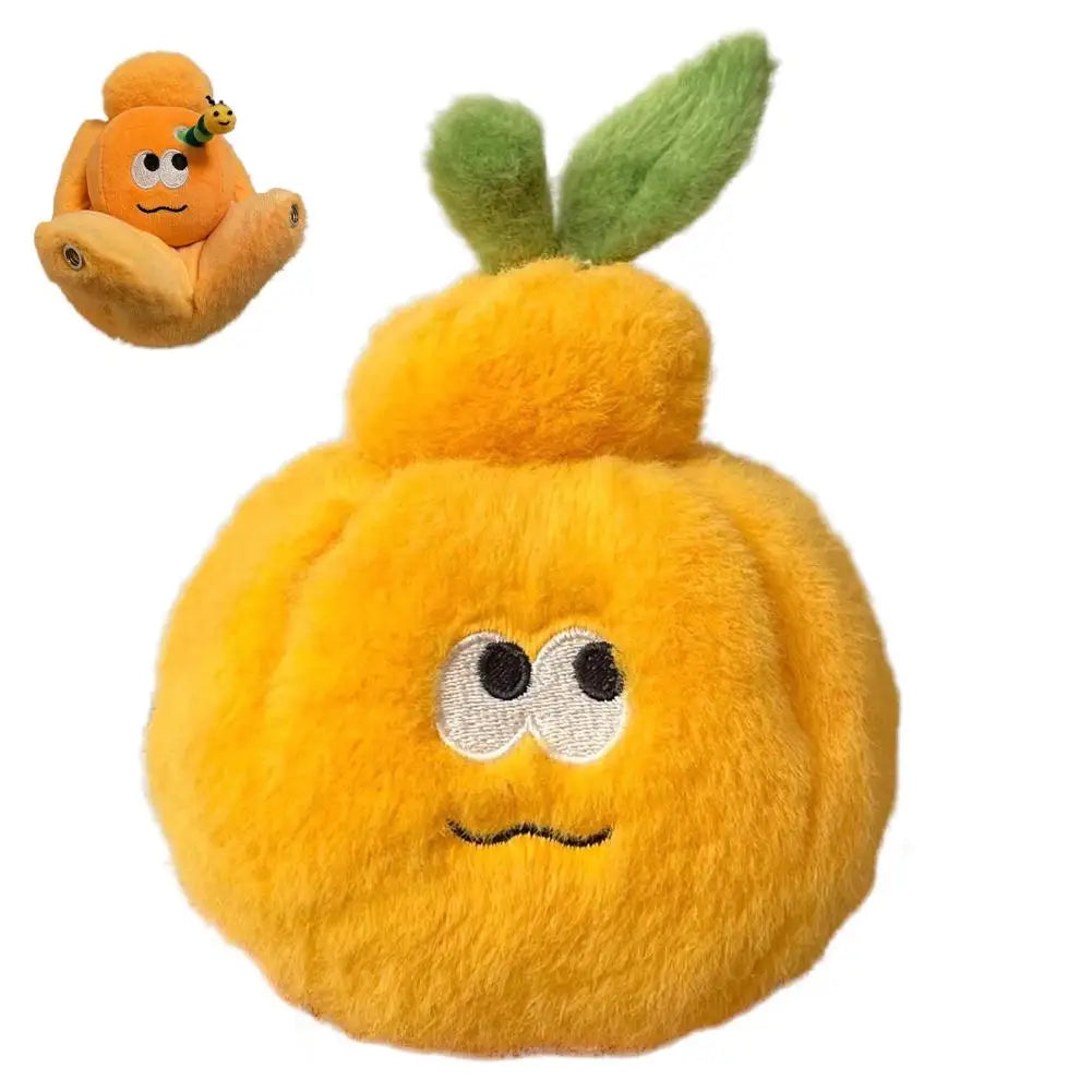 Peeled Orange Plush Keychain – Cute Stuffed Fruit Toy Gift Plush Keychain Toy Oasis Select Orange