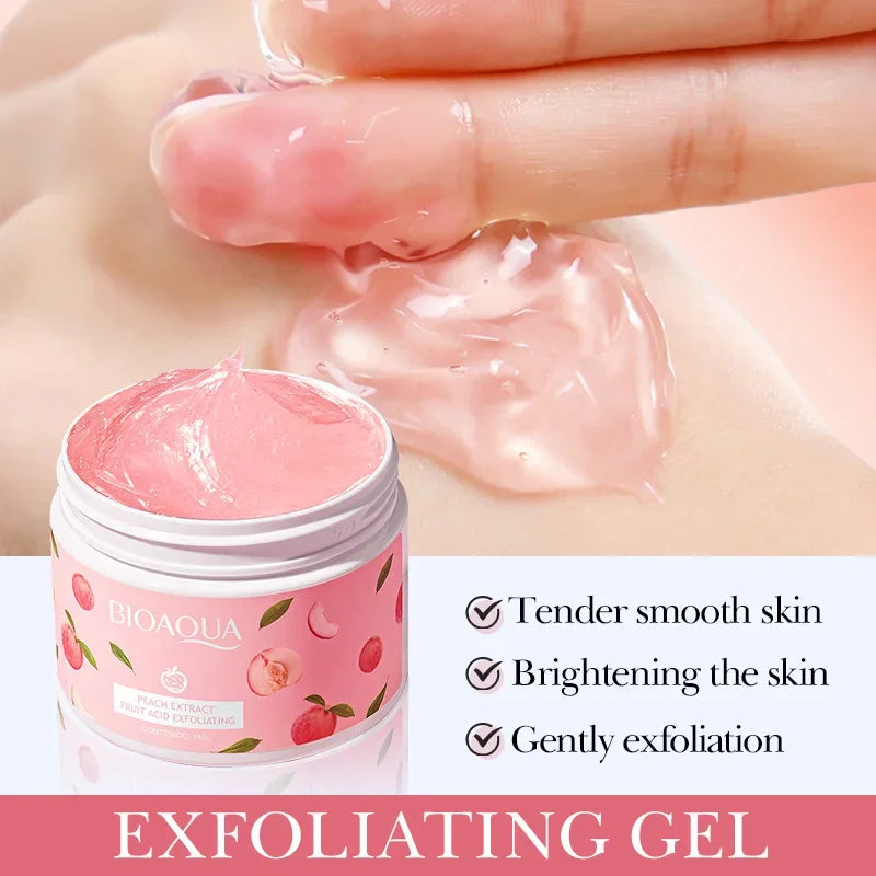 BIOAOUA Peach Face Scrub 140g – Exfoliate & Soften Skin Face Exfoliating Scrub Oasis Select