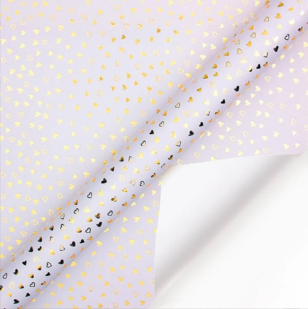 50x70cm Bronzing Wrapping Paper Gold Polka Dots Birthday Valentine's