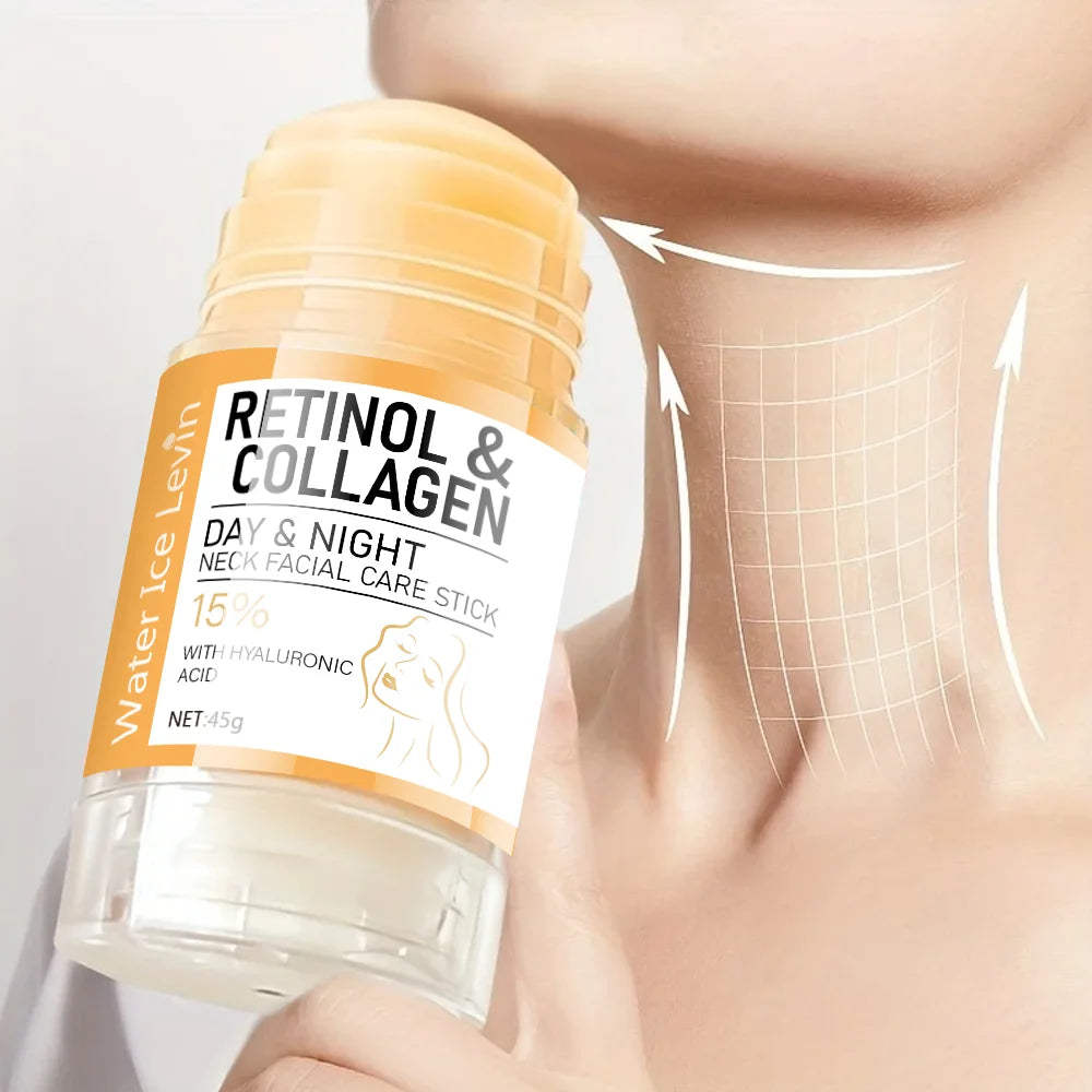 45g Retinol and Collagen Day and Night Neck Cream Facial Stick, Hydrating and Moisturizing, Non-Greasy, Easy to Use, Easy to Absorb, Gentle and Non-Irritating, Deeply Absorbed! Oasis Select