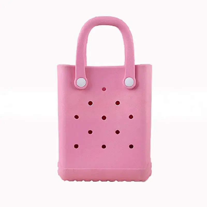 Women Mini Tote Bag EVA Flexible Bag Practical for Vacation Office and Travel Shopping Oasis Select Dark pink