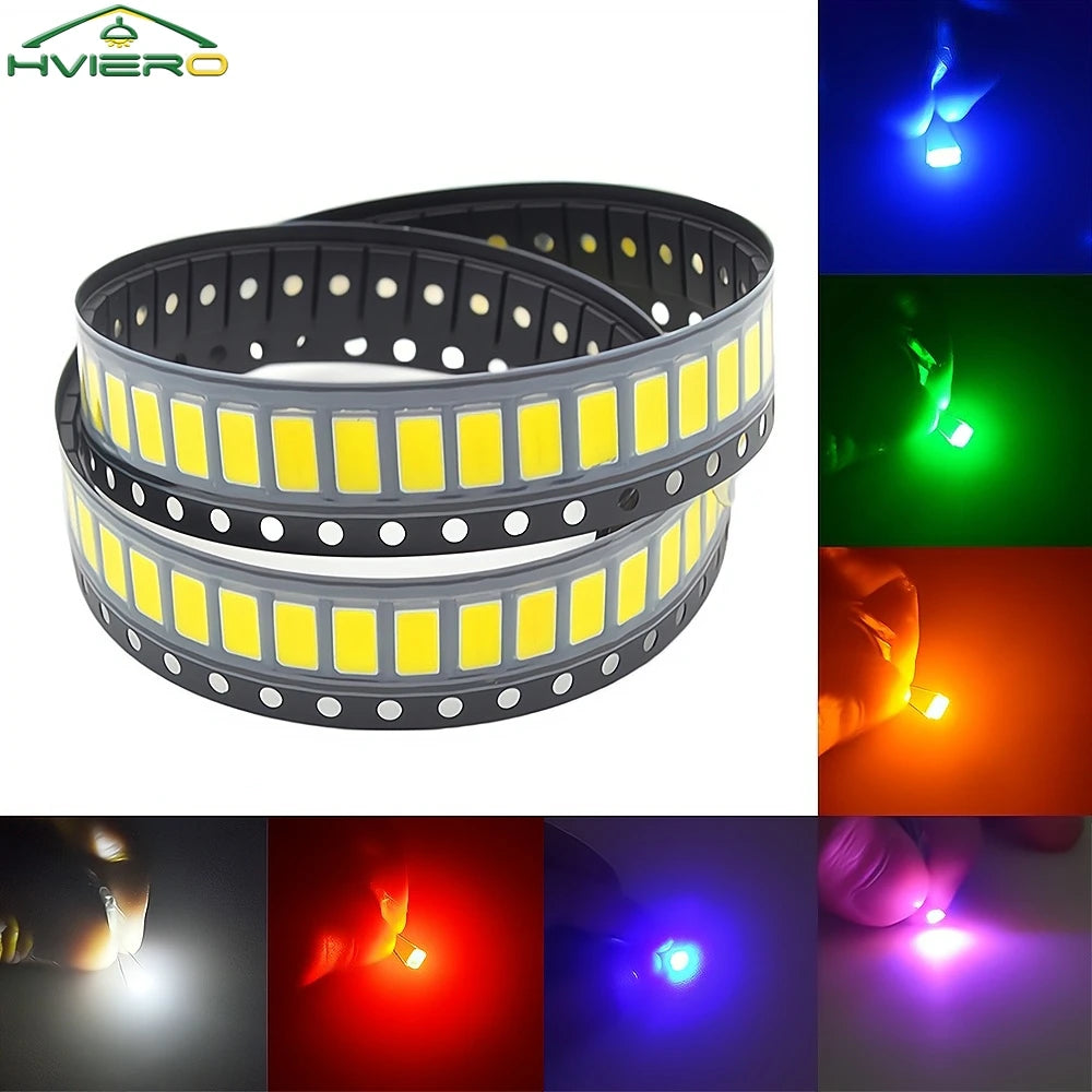 5730 SMD LED Chips 100/200pcs – Ultra Bright Multi-Color DIY