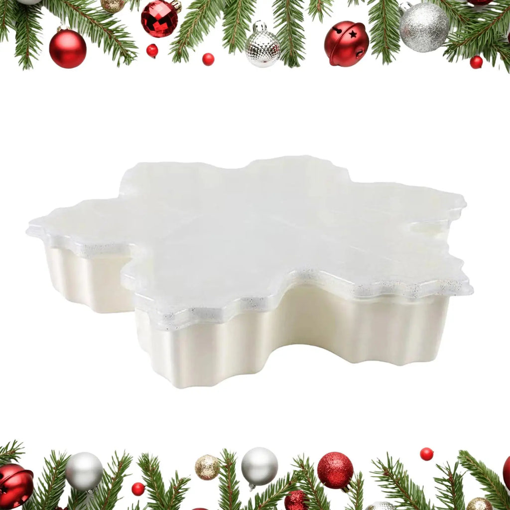 Christmas Serving Platter Snowman Tree with Lid Christmas Platters Snack Serving Tray for Cookie Candy Dessert Cheese Fruit Oasis Select