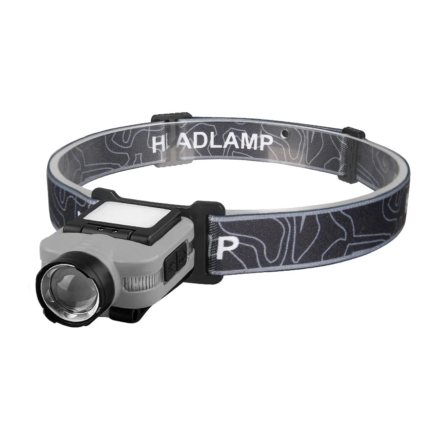 COB LED Rechargeable Headlamp – 5 Modes, 200LM & Pen Clip